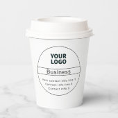 Gobelets En Papier Retro-Modern Business ou Marque Coordonnées (Verso)