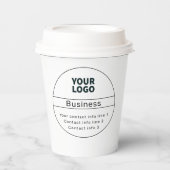 Gobelets En Papier Retro-Modern Business ou Marque Coordonnées (Recto)