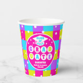 Gobelets En Papier Retro Neon Graduation Party (Recto)