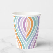 Gobelets En Papier Retro pastel coloré époque d'anniversaire moderne (Droite)