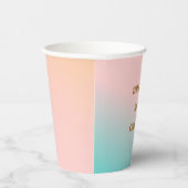 Gobelets En Papier Retro Pastel rose dégradé Mariage unique personnal (Droite)