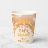 Gobelets En Papier Rétro quatre tasses de papier d'anniversaire super (Recto)