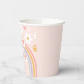 Gobelets En Papier Retro Rainbow Five est une Vibe 5e Anniversaire (Gauche)
