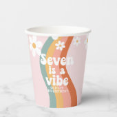 Gobelets En Papier Retro Rainbow Seven est un Vibe Daisy 7e anniversa (Recto)