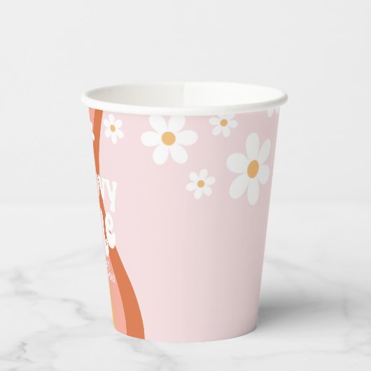 Gobelets En Papier Retro Rainbow Super One Daisy (Gauche)