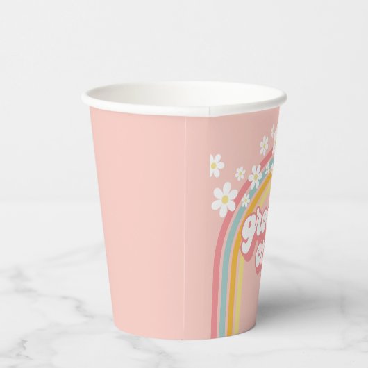 Gobelets En Papier Retro Rainbow Super un 1er anniversaire (Droite)