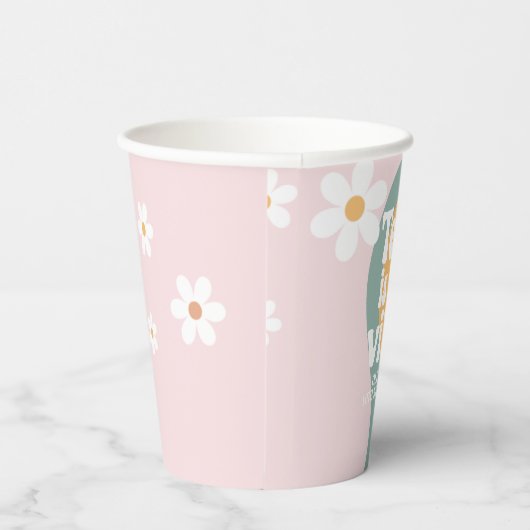Gobelets En Papier Retro Rainbow Ten est un Vibe Daisy 10e anniversai (Droite)