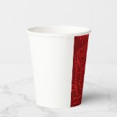 Gobelets En Papier Retro Red Circuit Board Tech Pattern (Droite)