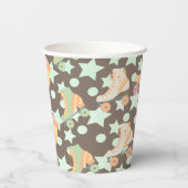 Gobelets En Papier Retro Rollerskates Anniversaire Patins Stars Motif (Verso)