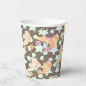 Gobelets En Papier Retro Rollerskates Anniversaire Patins Stars Motif (Droite)