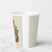 Gobelets En Papier Retro Santa Claus & Kittens Christmas Winter 90s (Gauche)