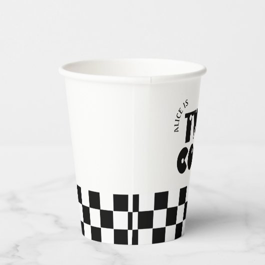 Gobelets En Papier Retro Smile Face Deux Cool fête d'anniversaire (Droite)