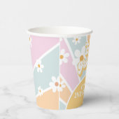 Gobelets En Papier Retro Sunshine Deux Super pastel Daisy Anniversair (Droite)