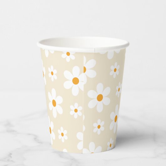 Gobelets En Papier Retro Super Daisy Tan Anniversaire (Droite)