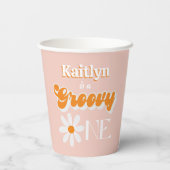 Gobelets En Papier Retro Super One Girls 1er anniversaire (Verso)