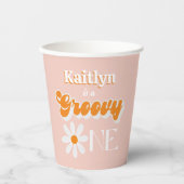 Gobelets En Papier Retro Super One Girls 1er anniversaire (Recto)