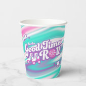 Gobelets En Papier Retro Super Roller Disco Party (Verso)
