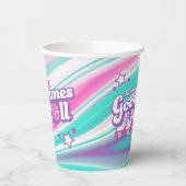Gobelets En Papier Retro Super Roller Disco Party (Gauche)