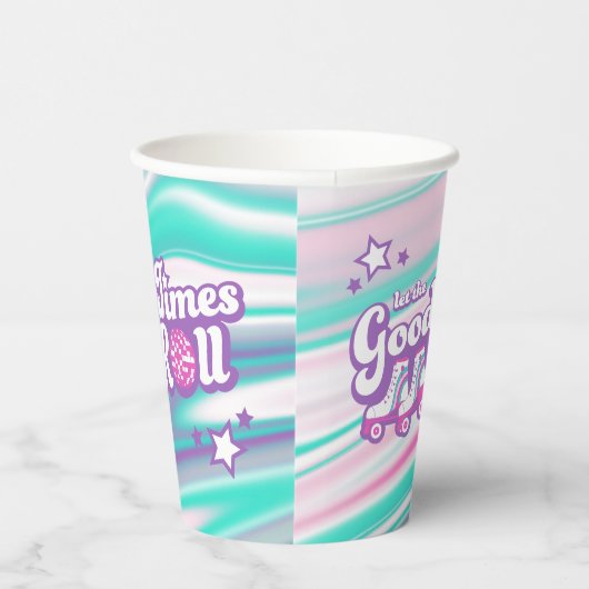 Gobelets En Papier Retro Super Roller Disco Party (Droite)