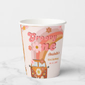 Gobelets En Papier Retro Super une marguerite fête d'anniversaire (Verso)