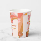 Gobelets En Papier Retro Super une marguerite fête d'anniversaire (Gauche)