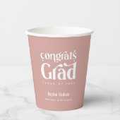 Gobelets En Papier Retro Type Graduation Party (Recto)