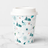 Gobelets En Papier Retro Une tasse de papier de Noël Go-Go (Verso)