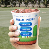 Gobelets En Papier Retro Video Game Menu 1ère fête d'anniversaire