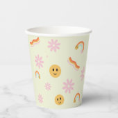 Gobelets En Papier Retro Young Wild et trois Anniversaire (Recto)