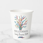 Gobelets En Papier Retrouvailles familiales Coupe de papier d'arbre f (Recto)