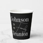 Gobelets En Papier Retrouvailles familiales modernes Black and White (Recto)