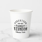 Gobelets En Papier Retrouvailles familiales personnalisées rustiques  (Recto)