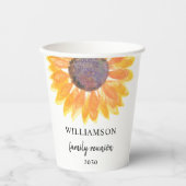 Gobelets En Papier Réunion de la famille des tournesols (Recto)