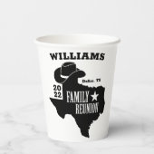 Gobelets En Papier Réunion de la famille Texas (Verso)