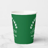Gobelets En Papier Réunion du lycée Vert Parti personnalisé (Gauche)