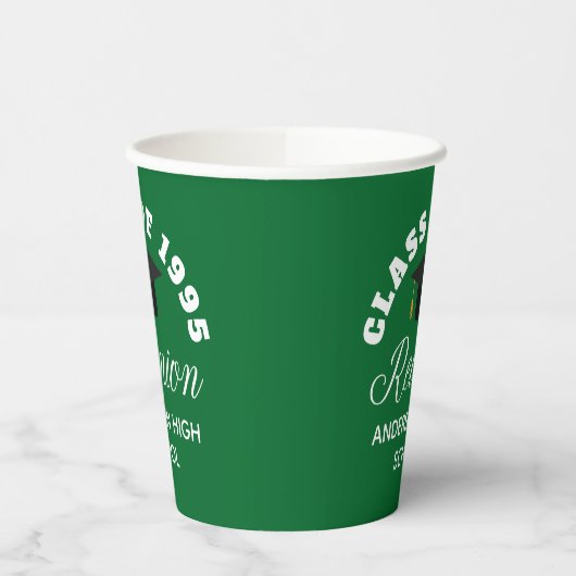 Gobelets En Papier Réunion du lycée Vert Parti personnalisé (Gauche)