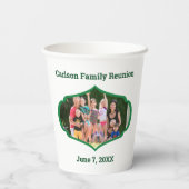 Gobelets En Papier Réunion en famille avec photo (Verso)