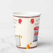 Gobelets En Papier Reusable & Personalized Firefighter Eco-Friendly (Droite)