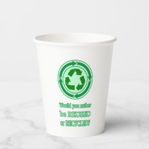 Gobelets En Papier Réutiliser et recycler