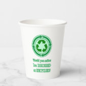 Gobelets En Papier Réutiliser et recycler (Recto)