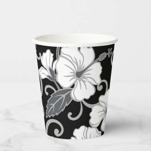GOBELETS EN PAPIER RÊVE POLYNÉSIEN (NOIR) (Recto)