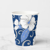 GOBELETS EN PAPIER RÊVE POLYNÉSIENNE (BLEU) (Verso)