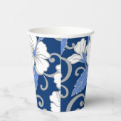 GOBELETS EN PAPIER RÊVE POLYNÉSIENNE (BLEU) (Droite)