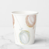 Gobelets En Papier Révélation de genre des ballons rose et bleu (Verso)