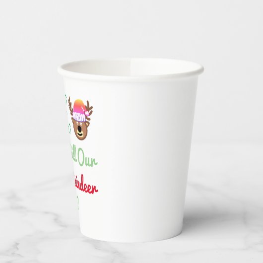 Gobelets En Papier Révélation de genre Reindeer (Gauche)