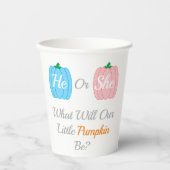 Gobelets En Papier Révélation de l'automne du citrouille (Recto)