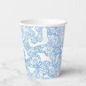 Gobelets En Papier Rêves papillons (bleu) (Verso)