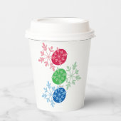 Gobelets En Papier RGB Snowflakes (Recto)