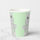 Gobelets En Papier Rhino Baby shower vert (Gauche)