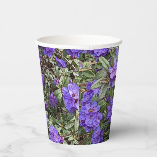 Gobelets En Papier Rhododendron pourpre fleurit (Droite)